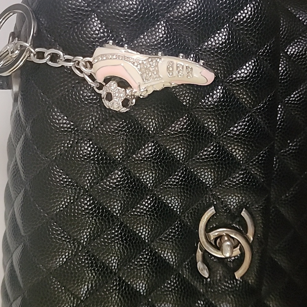 Soccer Handbag Backpack Luggage Charm, Zipper Pull,Keychain